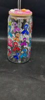 Fight Cancer Glass Can