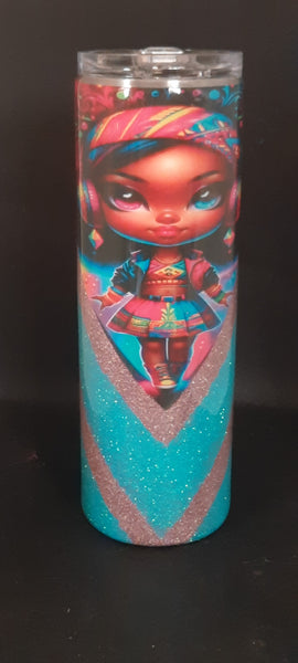 Cosmic Diva V-Split Glitter Tumbler