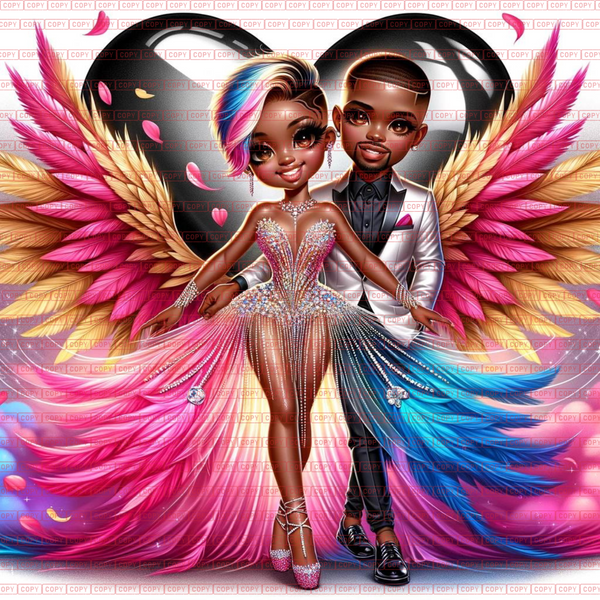 Radiant Wings of Love Illustration