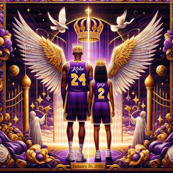 "Legacy Ascending: The Tribute Artwork" Kobe & GiGi