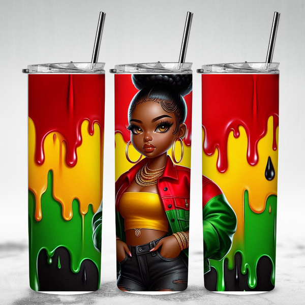 “Unapologetically Bold” Juneteenth Tumbler – 20oz Stainless Steel
