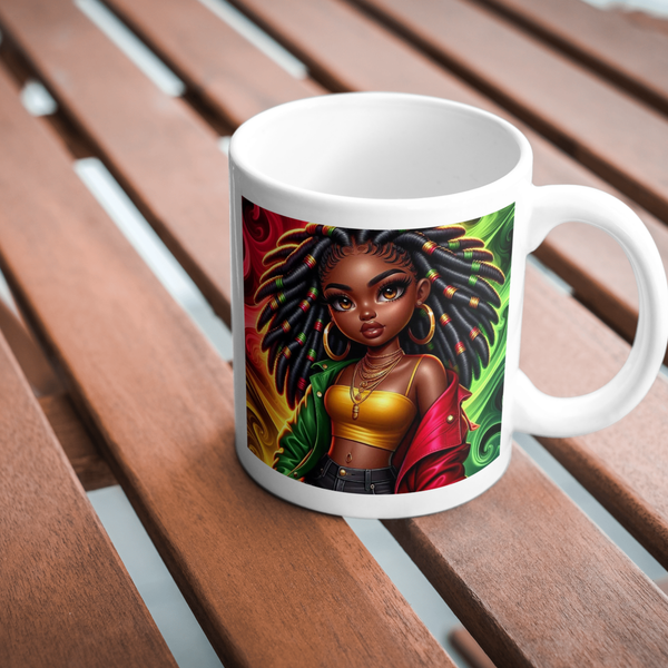 “Melanin in Motion” Bling Queen Mug – Fierce Edition