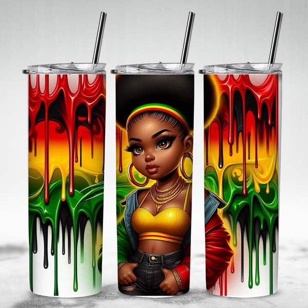 “Drippin’ in Power” Juneteenth Tumbler – 20oz Stainless Steel
